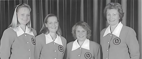 Krystel Mourgue dAlgue, Amandine Vincent, Stephanie Dallongeville, Claudine Chatrier